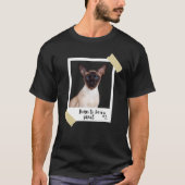 Geboren in deze grote verkuilverkookte Siamese kat T-shirt (Voorkant)