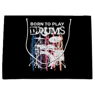 Geboren in Drums Drumming Rock Music Band Drumme Groot Cadeauzakje