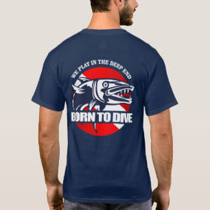 Geboren in duik (Barracuda) T-shirt