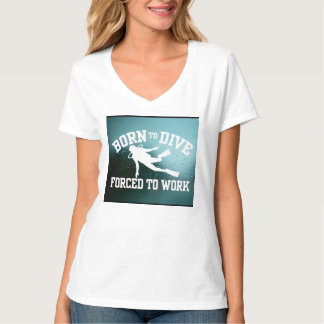 Geboren in duik t-shirt