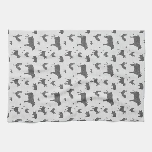 Geboren in een Barn Kitchen Towel Theedoek (Horizontaal)