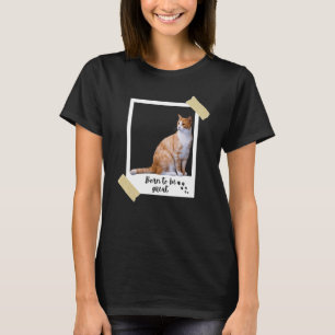 Geboren in een groot Sinaasappel kat en keukendier T-shirt