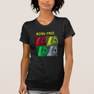 Geboren in Free, OPL rasta color - Dames'... 4 Lor T-shirt
