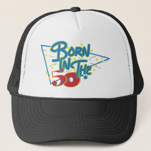 Geboren in Fun Age Graphic 50 jaar Trucker Pet