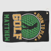 Geboren in Golf Golfhanddoek (Horizontaal)