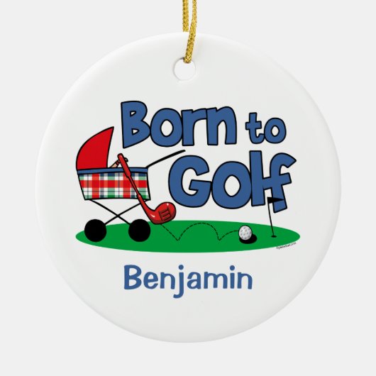 Geboren in Golf Keepomwille Ornament (Voorkant)
