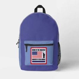 Geboren in het grootste land ter wereld bedrukte rugzak