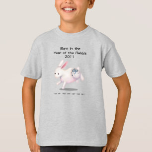 Geboren in het jaar 2011 van het konijn t-shirt