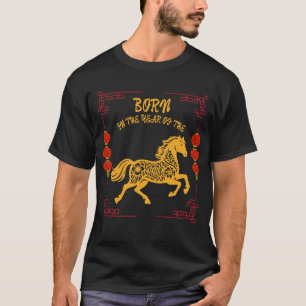 Geboren in het jaar van het paard t-shirt