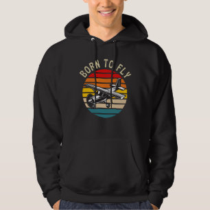 Geboren in het vliegveld van Funny Pilot Hoodie