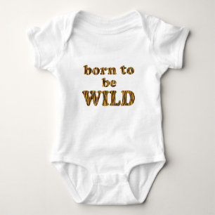 Geboren in het wild - Tigerprint Baby Jersey Bodys Romper