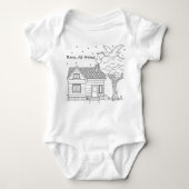Geboren in Home Stork Delivery Romper (Voorkant)