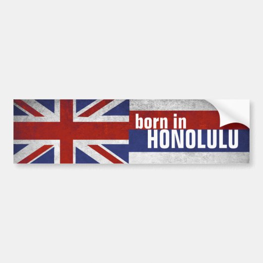 Geboren in Honolulu Bumpersticker (Voorkant)