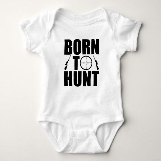 Geboren in Hunt met Pistolen & Scopes Romper (Voorkant)