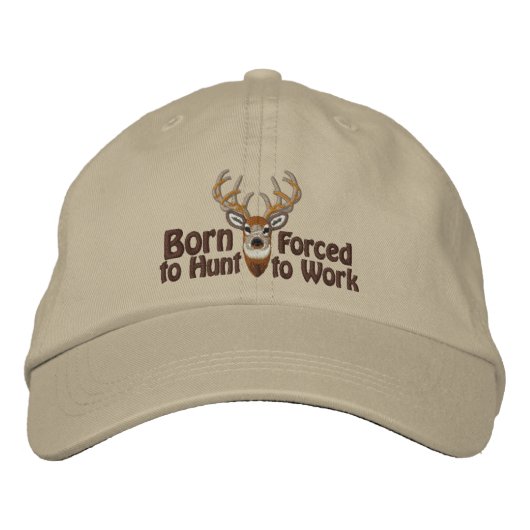 Geboren in Hunt White Tail Embroidery Geborduurde Pet (Voorkant)