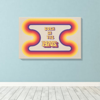 Geboren in jaren 70, Millennials, Gen X, Geboortej Canvas Afdruk