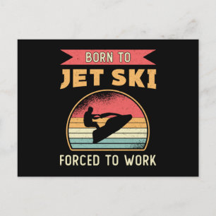 Geboren in Jet Ski Jet Skiing Water Sports Jetski Briefkaart