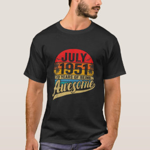 Geboren in juli 1951 Limited Edition 70th Birthday T-shirt