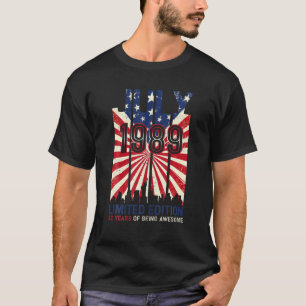 Geboren in juli 1989 32nd Quarantine Bithday, gepr T-shirt