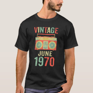 Geboren in juni 1970 Birthday Retro Ghetto-Blast T-shirt