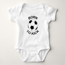 Geboren in Kick voetbal baby shirt