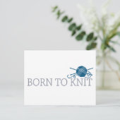 Geboren in Knit Briefkaart (Staand voorkant)