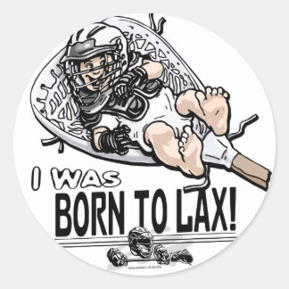 Geboren in LaX Lacrosse Gear Ronde Sticker
