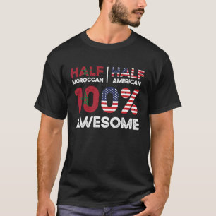 Geboren in Marokkaans Marokko Amerikaans staatsbur T-shirt