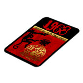 Geboren in Monkey Year 1968 - Chinese astrologie Magneet (Linkerzijde)