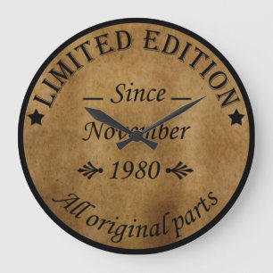 geboren in november 1980 verjaardag grote klok