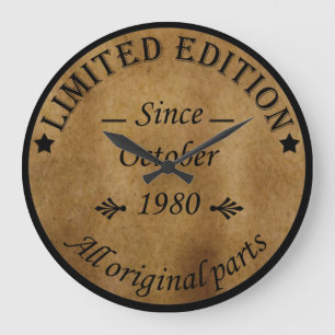 geboren in oktober 1980 verjaardag grote klok