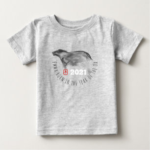 Geboren in OX Chinees nieuwjaar 2021 Baby T-shirt