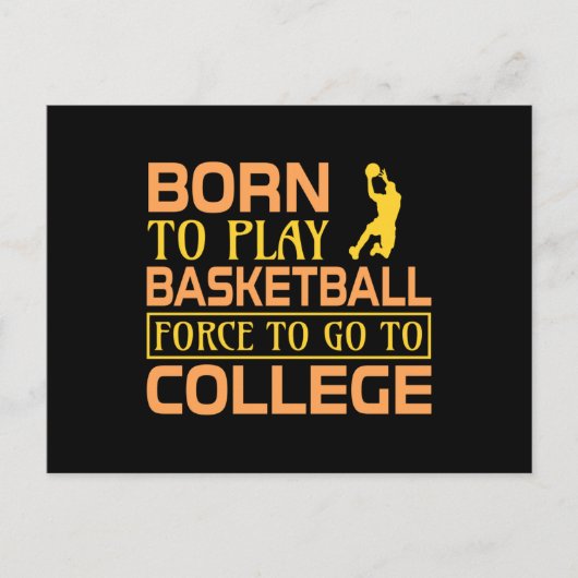 Geboren in Play Basketball Briefkaart (Voorkant)