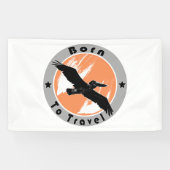 Geboren in reisbanner spandoek (Horizontaal)