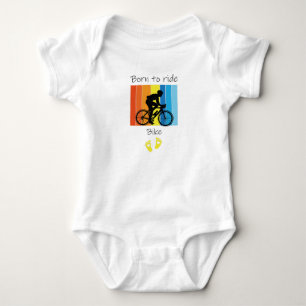 Geboren in Ride Bike, Funny Baby fiets Baby, fiets Romper