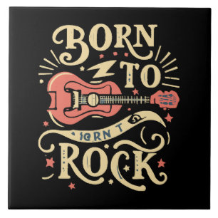 Geboren in Rock Electric Guitar Tegeltje