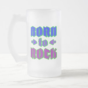 Geboren in rock, rock en muziek matglas bierpul