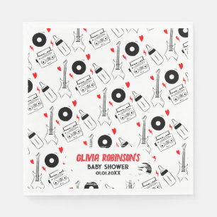 Geboren in Rock Star Baby shower Servet