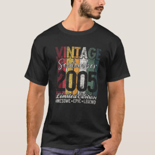  geboren in september 2005 15 jaar oud 15e geboort t-shirt