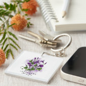 Geboren in september Morning Glory Sleutelhanger (Voorkant Rechts)