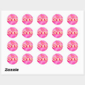 Geboren in Shine Ronde Sticker (Vel)