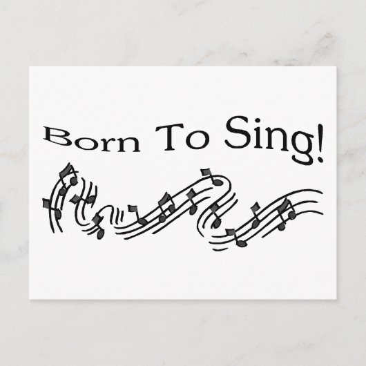 Geboren in Sing Briefkaart (Voorkant)
