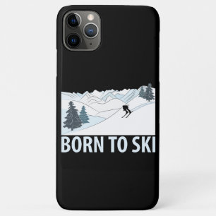 Geboren in Ski Winter Sports iPhone 11 Pro Max Hoesje