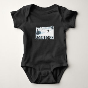 Geboren in Ski Winter Sports Romper