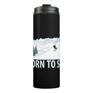 Geboren in Ski Winter Sports Thermosbeker