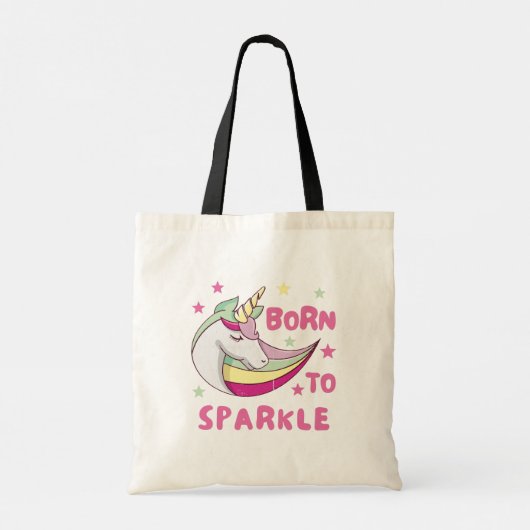 Geboren in Sparkle Tote Bag (Achterkant)