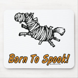 Geboren in Spook Halloween Horse. Muismat