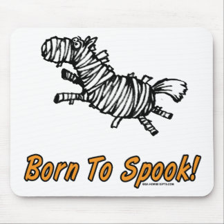 Geboren in Spook Halloween Horse. Muismat