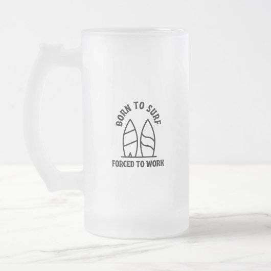 Geboren in surf dat gedwongen werd te werken matglas bierpul (Links)