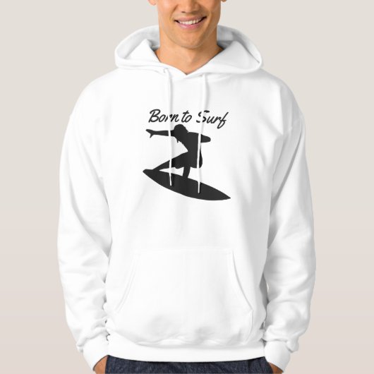 Geboren in Surf Hoodie (Voorkant)